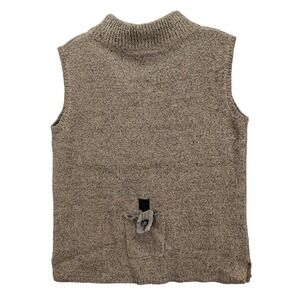 Kindred Spirit Sweater Vest Womens L Silk Linen Blend Sleeveless‎ Mock Neck Knit